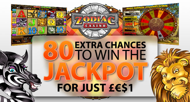 80 extra chances to win the jackpot for just €£$1